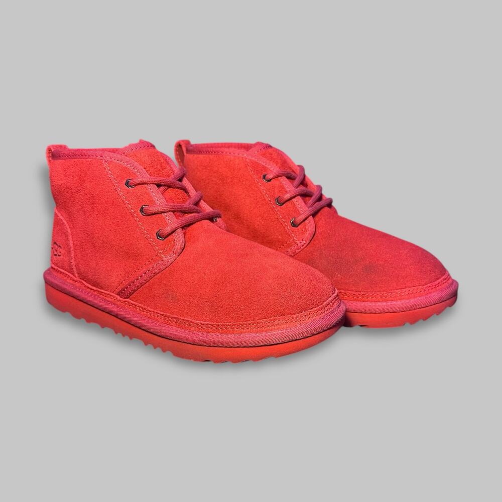 UGG Neumel Red Suede Sheepskin Lined Women’s Boots - Size 4